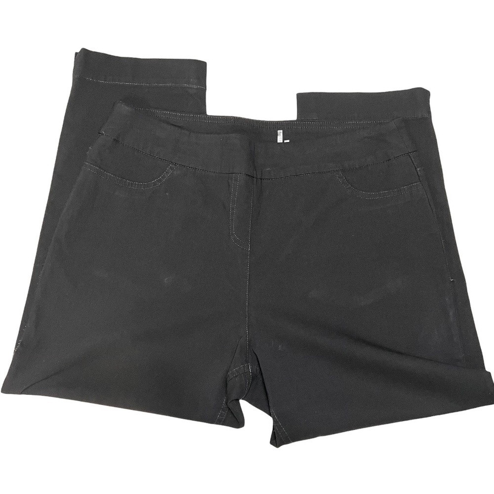 Soft Surroundings Black Stretchy Pull On Cropped Pants - Picture 5 of 11